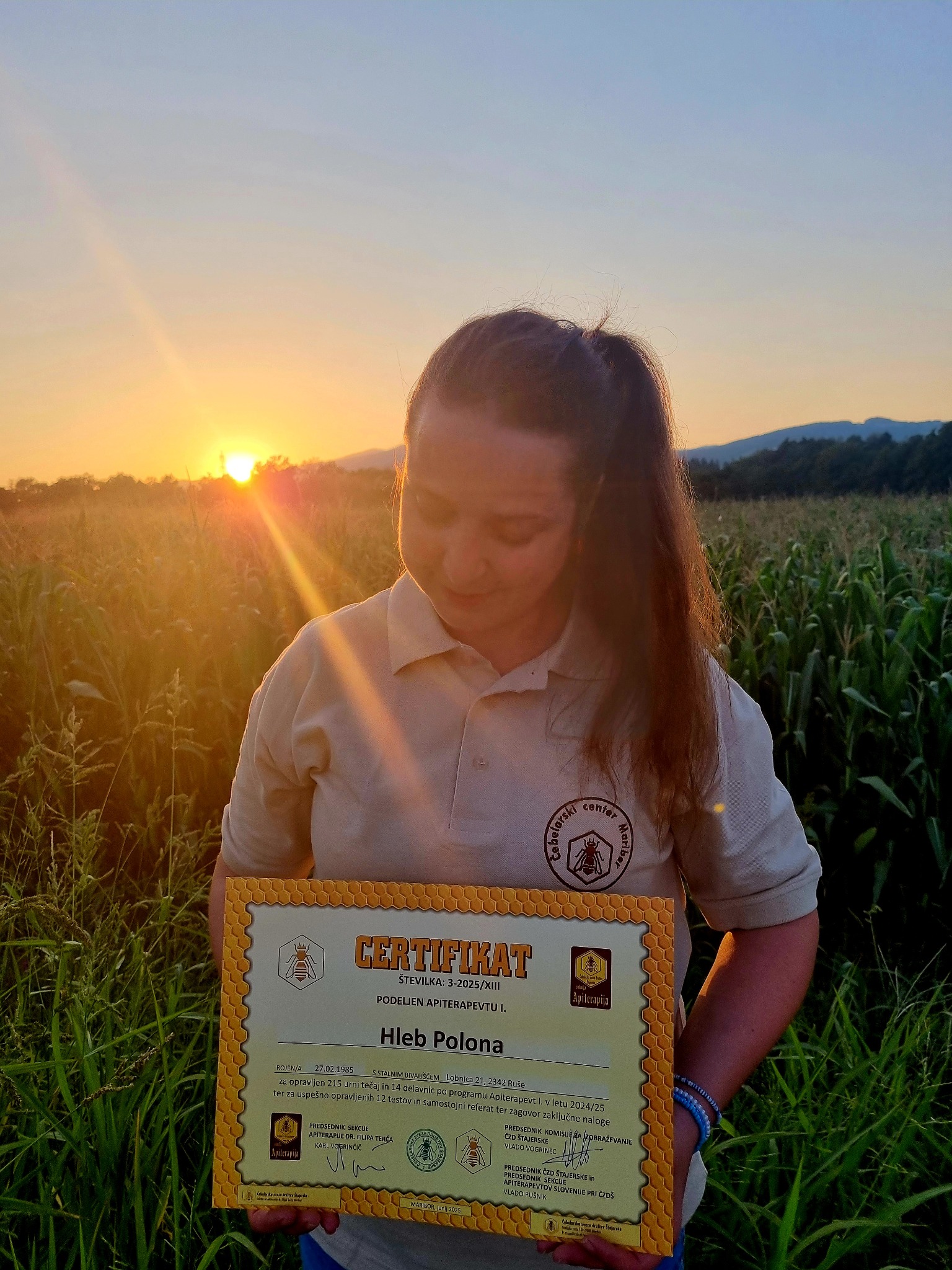 Polona Hleb s certifikatom